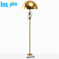 Modern marble base floor light metal ed floor lamp for living room